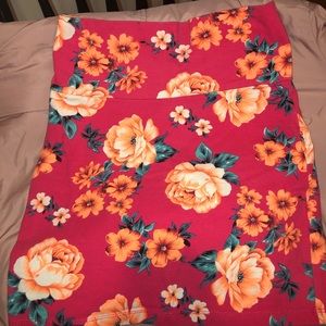 Floral bodycon skirt